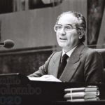 Emilio Colombo Presidente Parlamento UE, Lussemburgo, I marzo 1977 (Communautés européennes 1978)